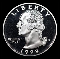 Proof 1998-s Washington Quarter 25c Grades GEM++ P