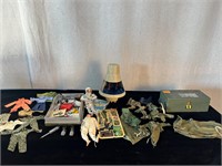 Vintage G.I. Joe Dolls w/Clothes Space Capsule etc