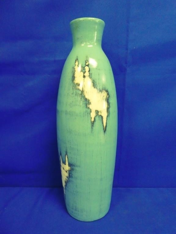 Turquoise Pottery Vase 16.5"