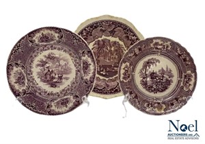 3 Decorative Ironstone Plates
