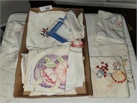 Vintage Embroidered Runners, Tea Towels & more