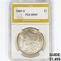 1889-O Morgan Silver Dollar PGA MS64