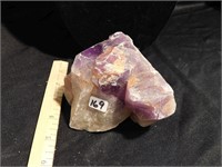 Large Amethyst Crystal   4" tall x 4" wide   -