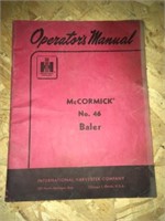 MCCORMICK NO 46 BALER OPERATORS MANUAL