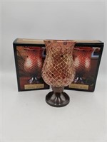 Pair Mosaic Glass Candle Stands- Decorative