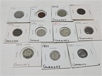 11- 1890's German Coins