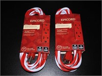 2 New Epicord 10Ft Extension Cords