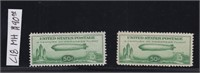 US Stamps #C18 Mint Hinged, two stamps, CV $90