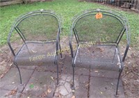 (2) WROUGHT IRON CHAIRS