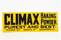 CLIMAX BAKING POWDER BEST SST EMBOSSED SIGN
