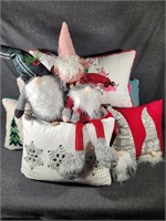 Christmas Pillows and Gnomes