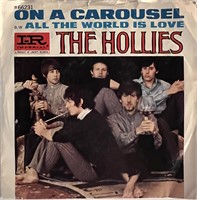 The Hollies On A Carousel 45. 7x7 inches