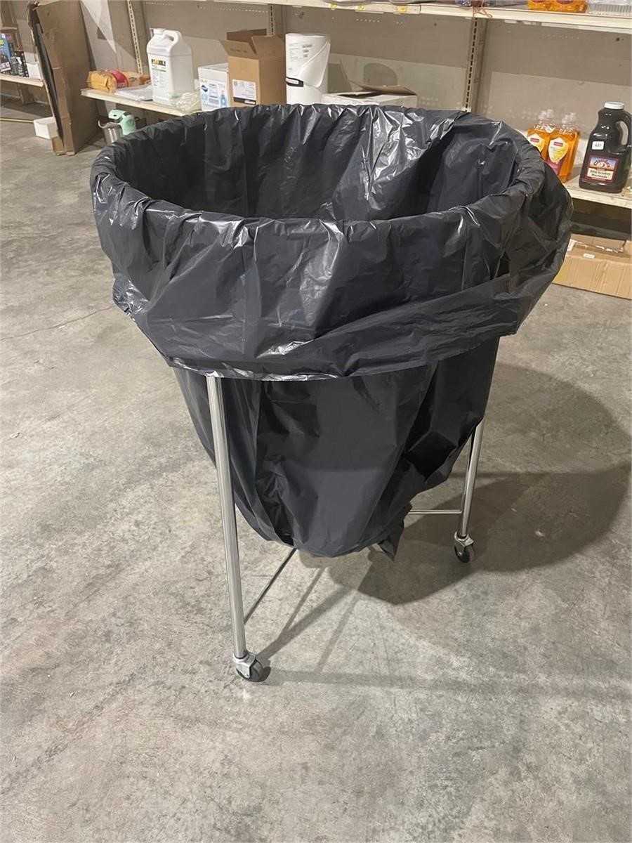 Utility cart on wheels (trash bag not included)