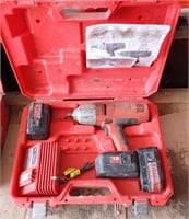 MILWAUKEE 1/2" IMPACT, CHARGER & 3 BATTERIES