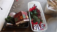 2 Totes Of Christmas Decorations