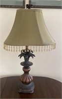 Bronze Toned Table Lamp with Brown Accents