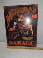 11 x 16 Tin Motorhead Garage Sign