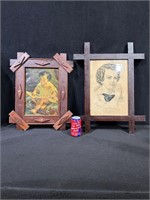 Tramp Frame Lithograph & Currier & Ives Frame -Lot
