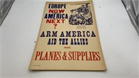 Original World War II poster “Europe now, America
