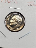 Toned 1976-S Proof Roosevelt Dime