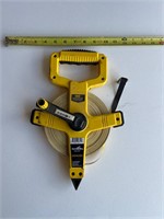 Hundred foot fiberglass tape measure