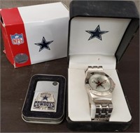Dallas Cowboys Watch and Zippo  Lighter