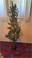 SMALL ORNAMENTAL CHRISTMAS TREE WITH LIGHTS