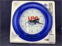 New APA—Amateur Pool—Electric Neon Clock