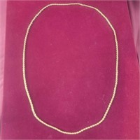 38" Rope Chain Necklace - not marked but tests