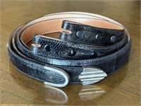 Two James Reid Ltd Exotic Leather Men's Belts