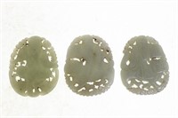 3Pics, Chinese Jade Carved Plaques