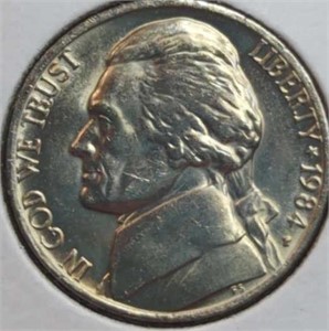 Uncirculated 1984 P. Jefferson nickel
