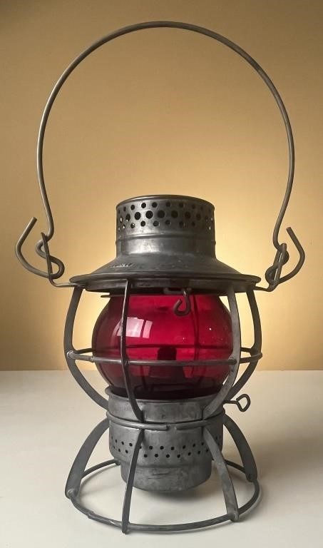 Adlake Railroad Red Globe Lantern