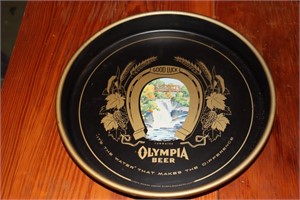 Olympia Beer Good Luck round tray