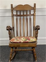 Vintage wooden Rocking Chair has some wear