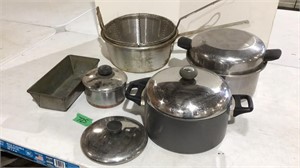 Assorted pans.