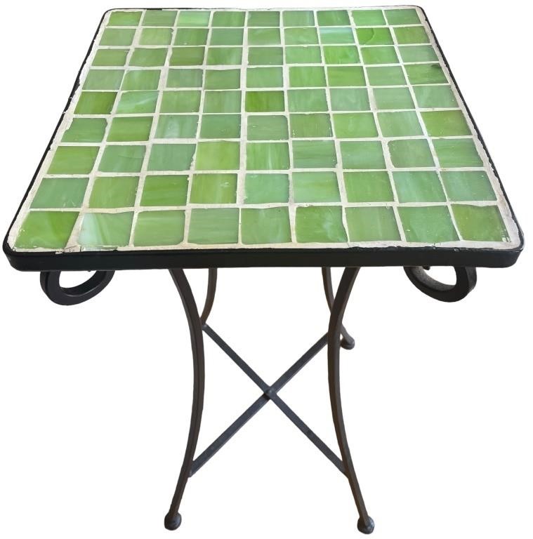 Green Mosaic Accent Table