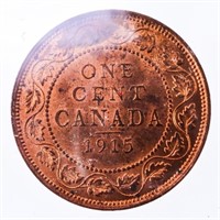 CANADA 1915 LARGE CENT MS64 RED  EGC CERT