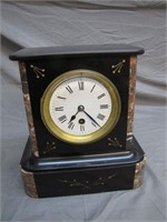Antique Restored Marble Mantel Clock