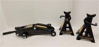3pc Set - Pro Series Trolley Jack and Jack Stands