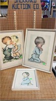 Three baby pictures