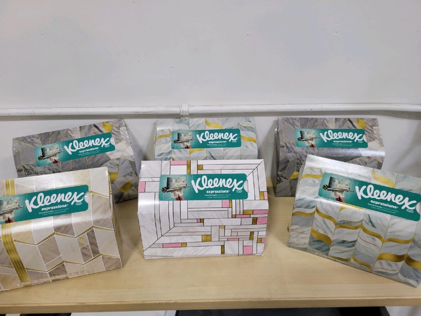Lot of 6 Boxes of Kleenex Hand Towels