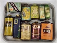 ASSORTED LOT OF ANTIQUE TALC TINS