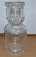 Awesome Vintage 5.5" Milk Bottle w/ Face