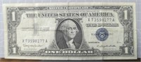Silver certificate in 1957 $1 bank note