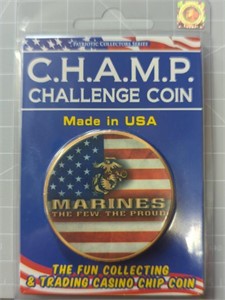 Marines casino chip challenge coin