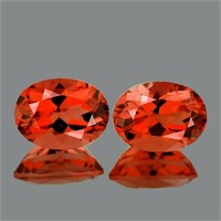 Natural Reddish Orange Andesine Pair [Flawless-VVS