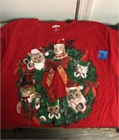 NEW large Meowy Christmas shirt