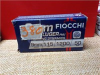 FIOCCHI 9mm Luger FMJ 115g 1200fps 50rd