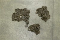 ASSORTED CHAINS, (1) 10FT, (1) 15FT, (1) 30FT